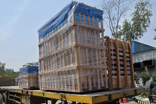 large rectangular wooden crates