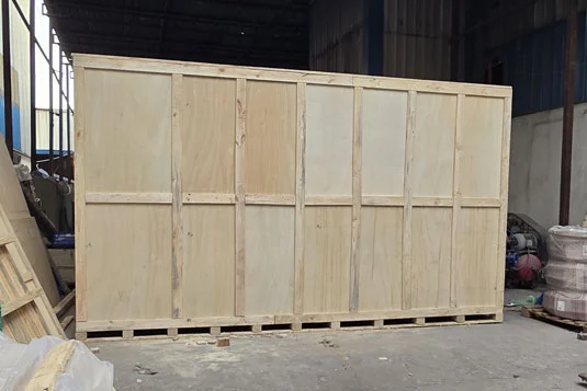 heavy-duty industrial wooden shipping box