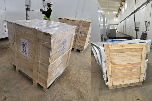 heavy-duty wooden boxes designed for shipping
