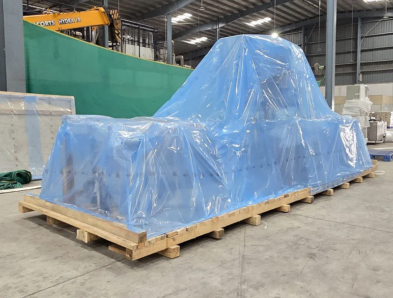 industrial machinery wrapped in blue VCI